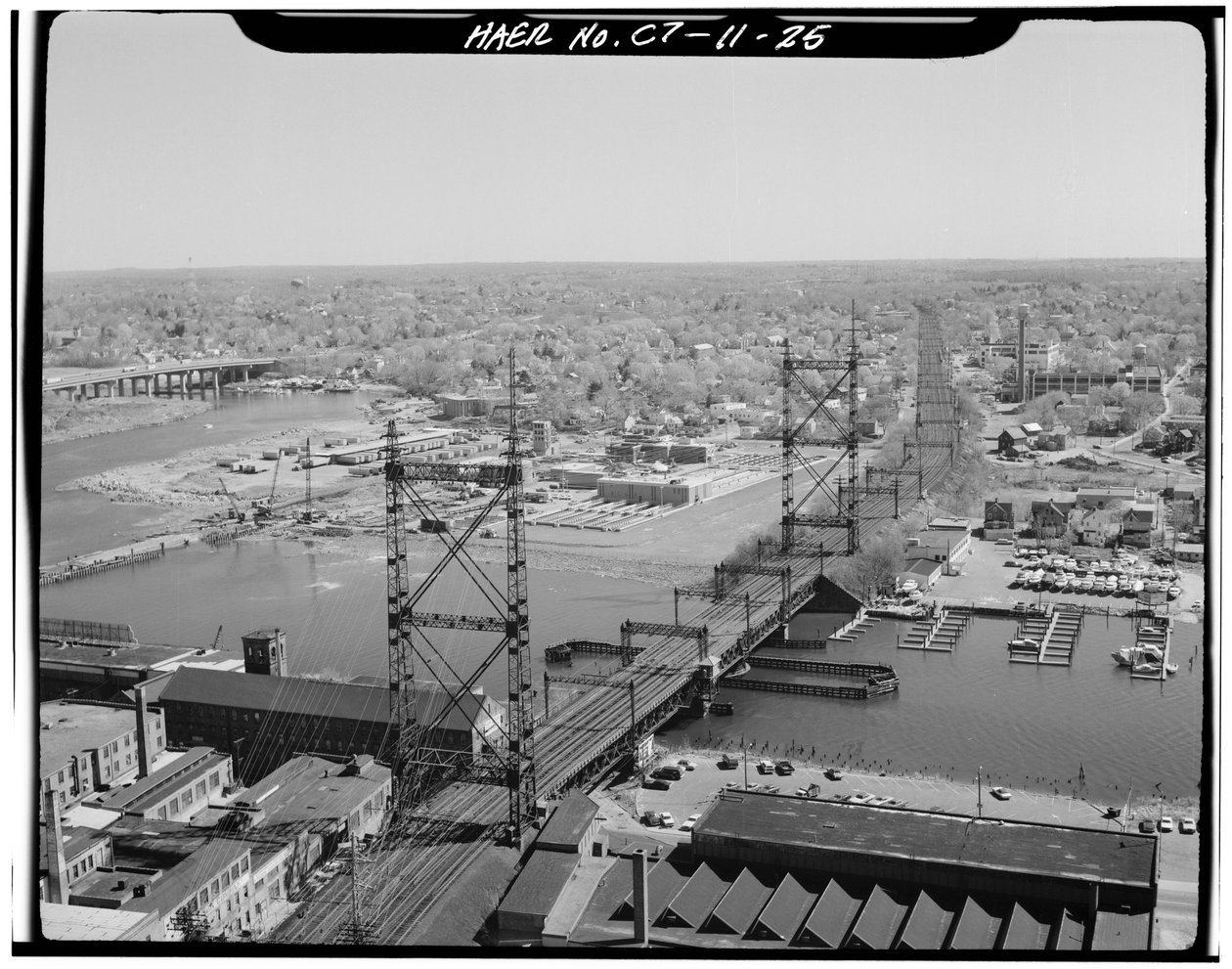 Norwalk River Bridge, Norwalk, Connecticut (s/v foto) av Photographer American