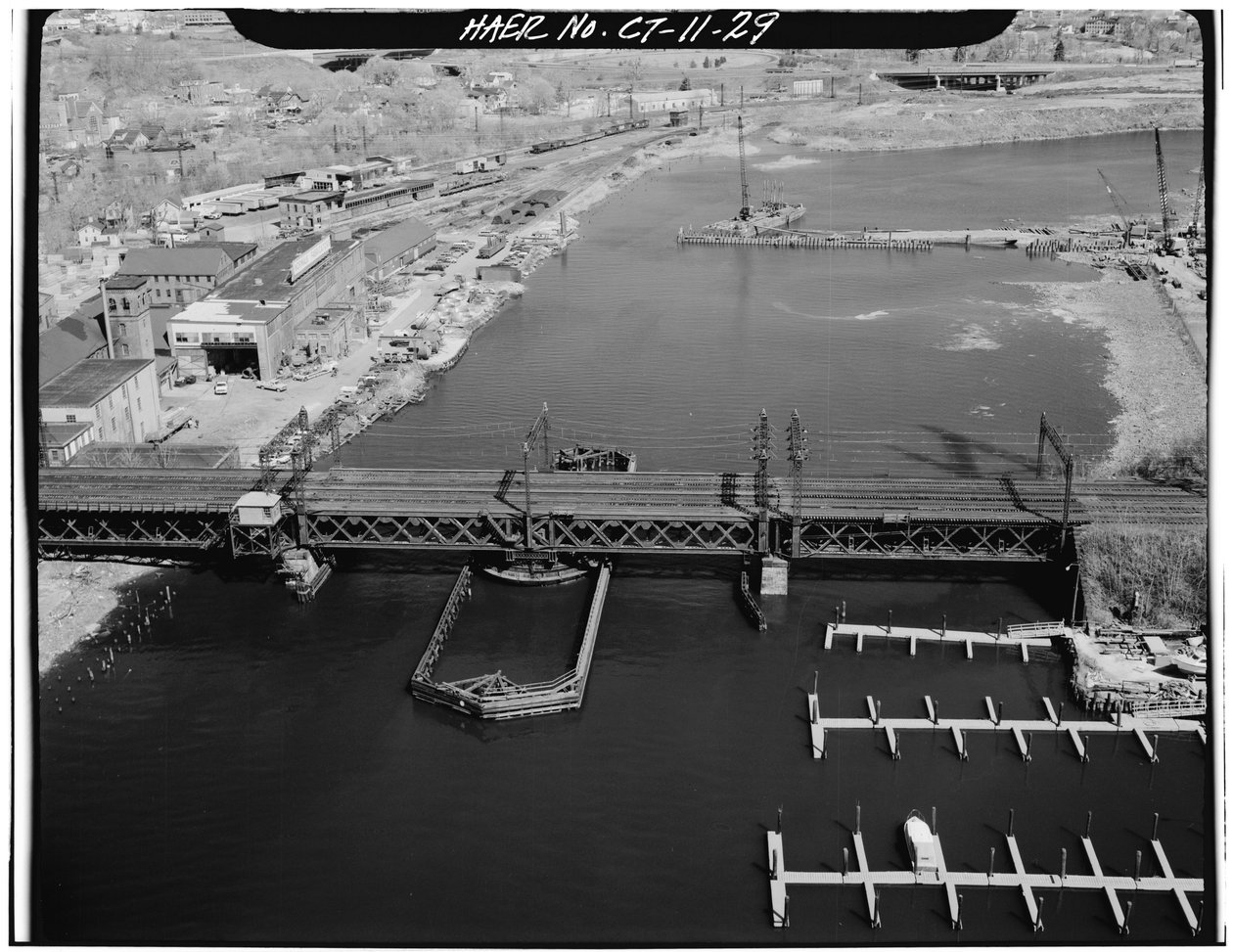 Norwalk River Bridge, Norwalk, Connecticut (s/v foto) av Photographer American