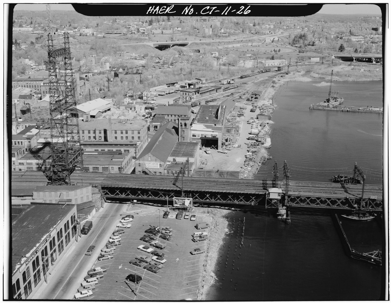 Norwalk River Bridge, Norwalk, Connecticut (s/v foto) av Photographer American