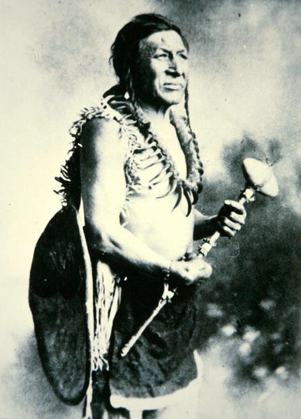 White Swan, Warrior (s/v foto) av Photographer American