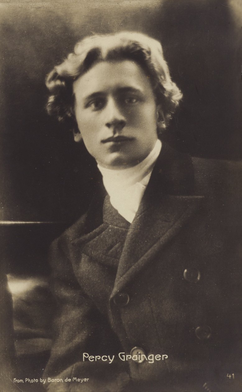 Percy Grainger, australiskfödd kompositör, arrangör och pianist (1882-1961) (svartvitt foto) av Photographer Australian