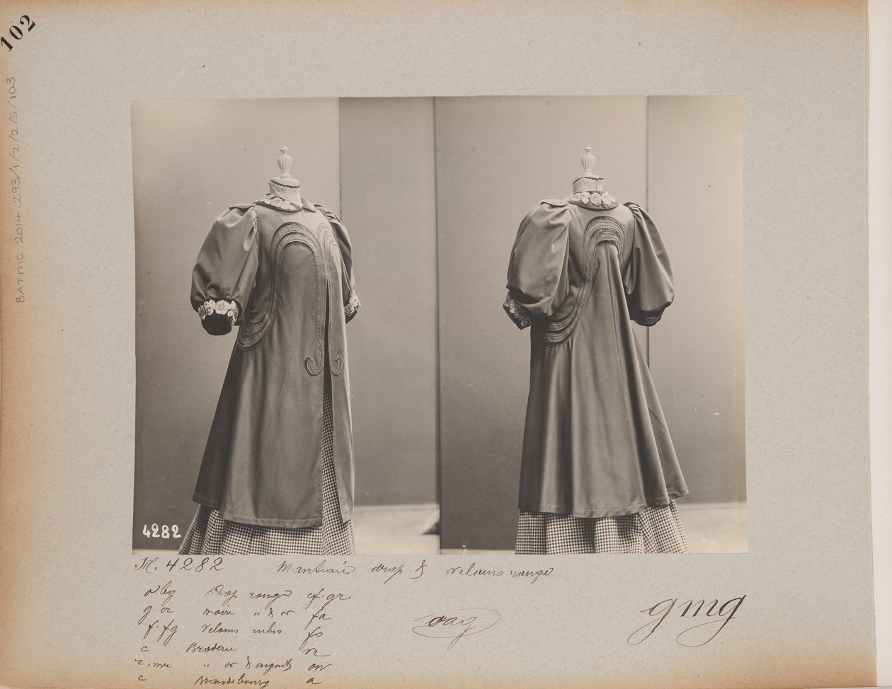 Albumsida: House of Worth, Coat av Photographer French
