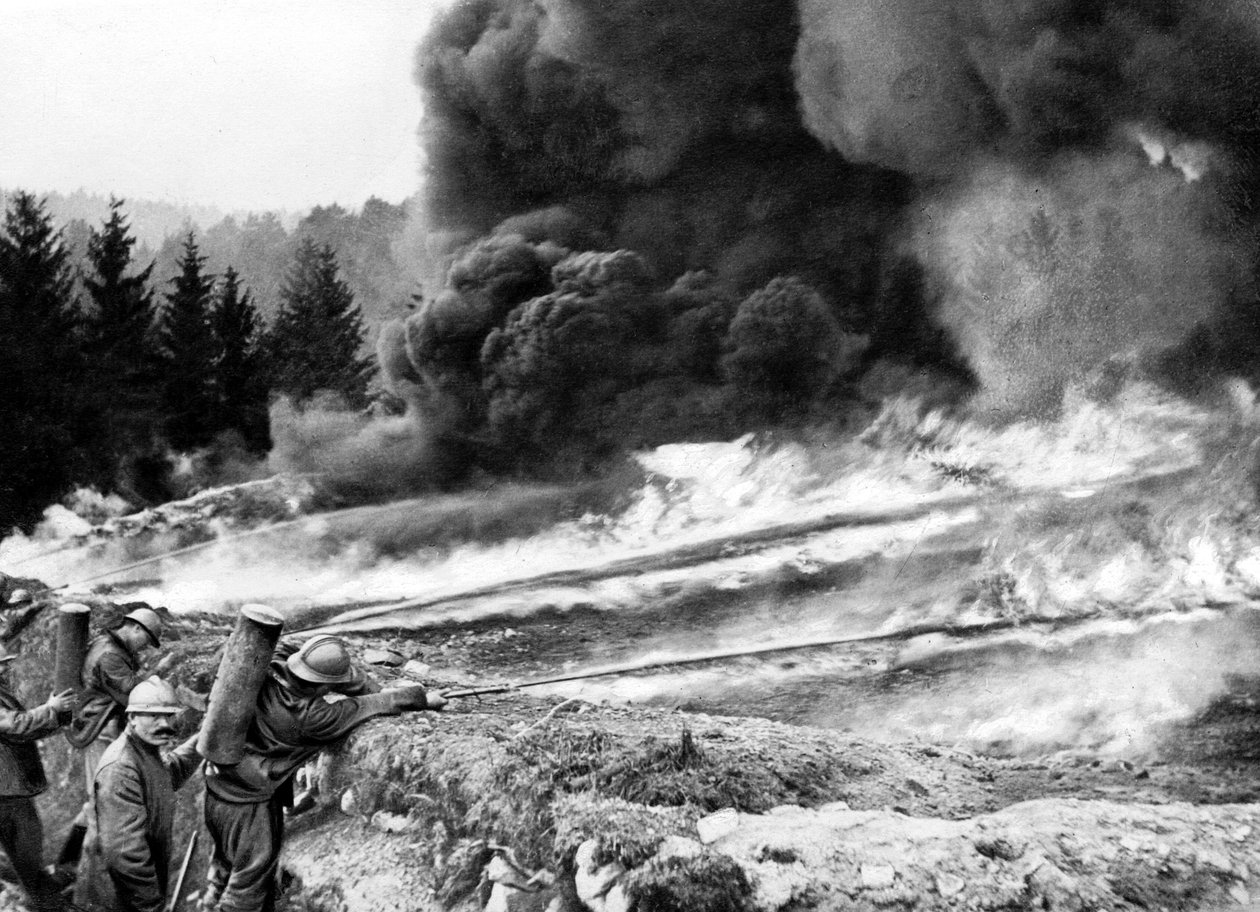 Franska soldater i skyttegravarna, Chemin des Dames av Photographer French