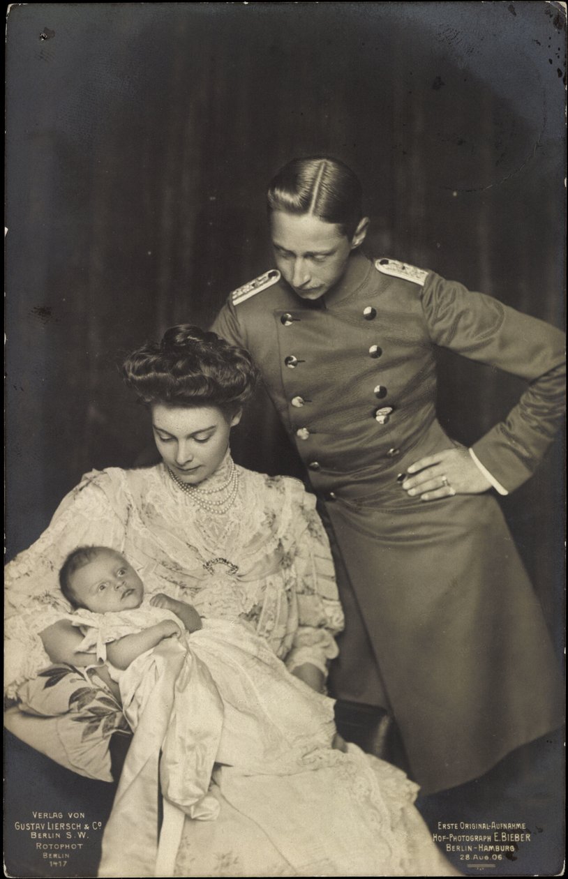 Hertiginnan Cecilie med Vilhelm av Preussen, barn av Photographer German