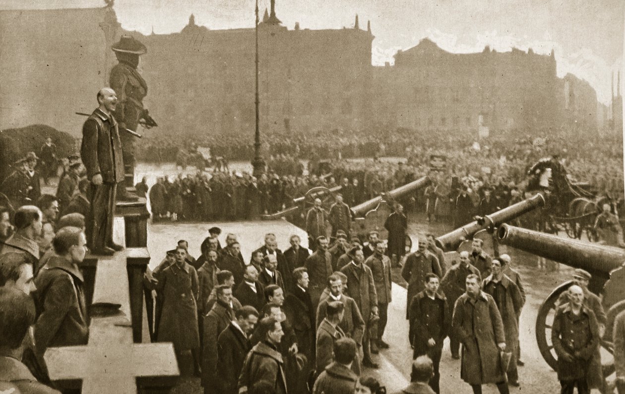 Under en paus i inbördes stridigheter i den preussiska huvudstaden av Photographer German