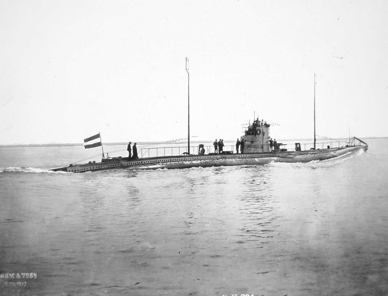 Tysk U-båt, ca 1915 (s/v foto) av Photographer German