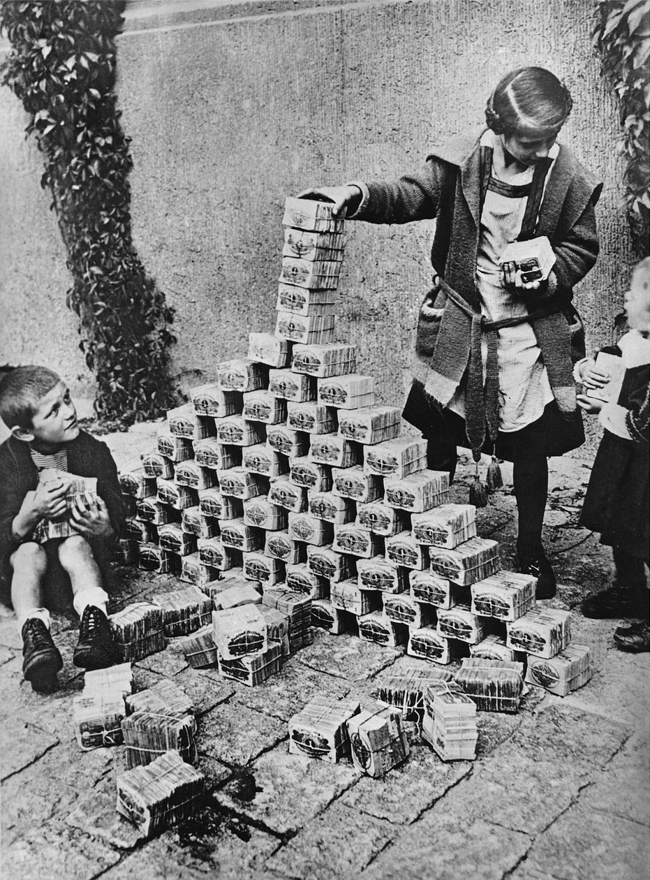 Hyperinflation av tysk valuta av Photographer German
