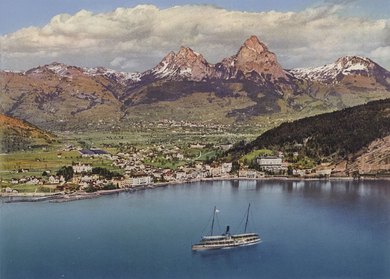 Fontänen och myterna (färgfoto) av Photographer Swiss