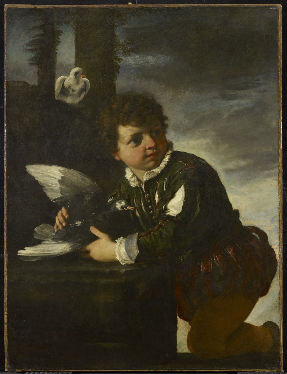 Pojke med en duva, ca 1650-55 av Pier Francesco Mola