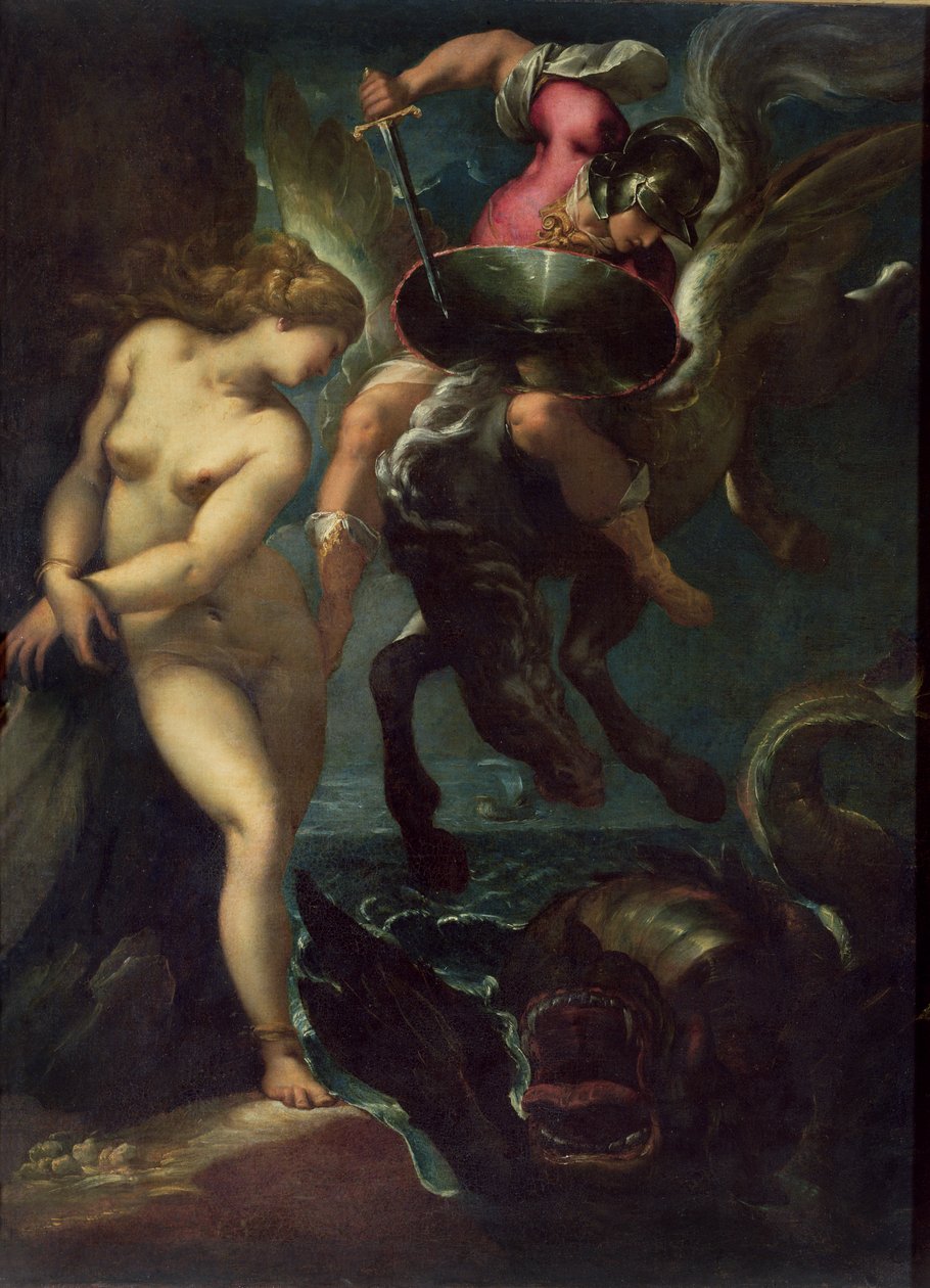 Perseus och Andromeda, ca 1610 av Pier Francesco Morazzone