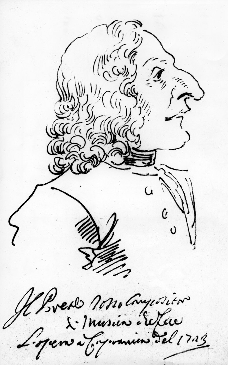 Antonio Vivaldi, 1723 (penna och bläck) av Pier Leone Ghezzi