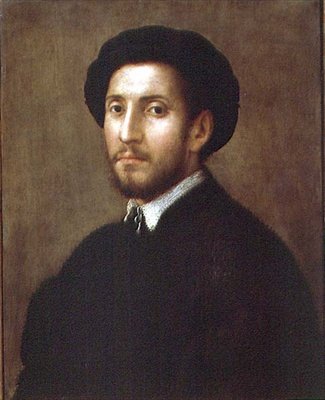 Porträtt av en man, ca 1530-40 (panel) av Pier Francesco Foschi