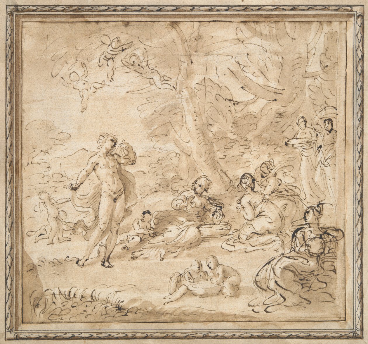 Apollo och Daphne av Pier Francesco Mola
