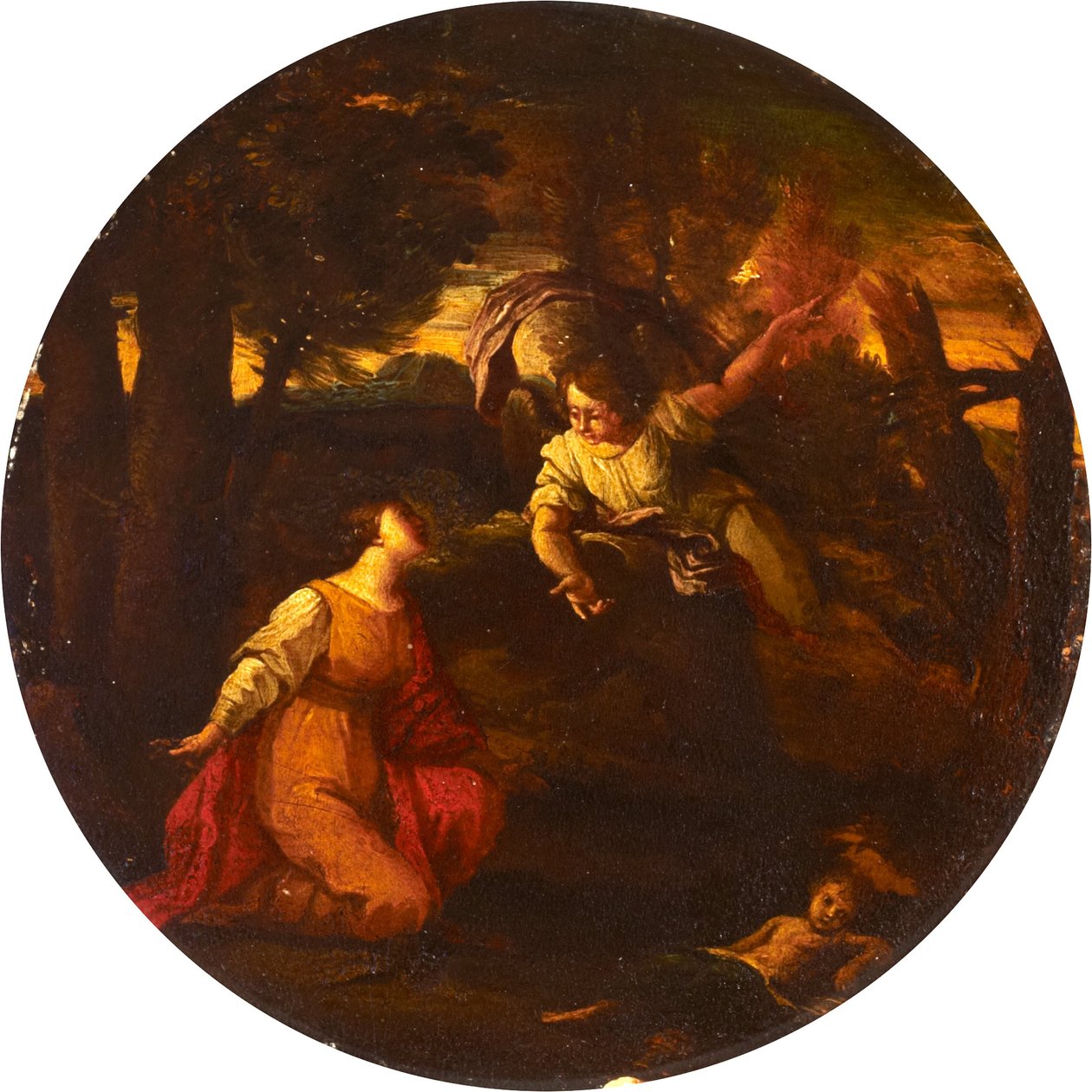 Hagar och Ismael av Pier Francesco Mola