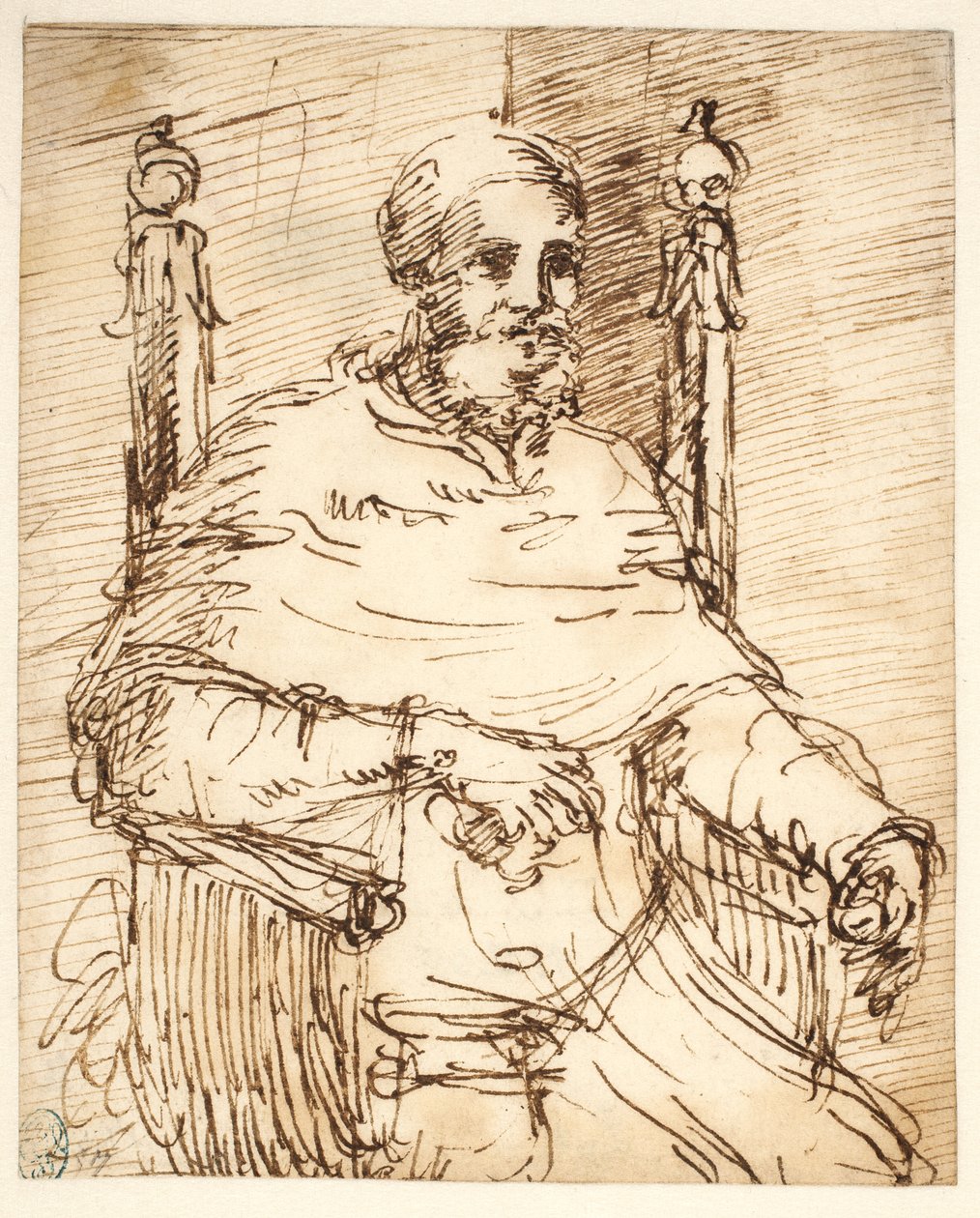 Porträtt av påven Julius II, efter Rafael av Pier Francesco Mola