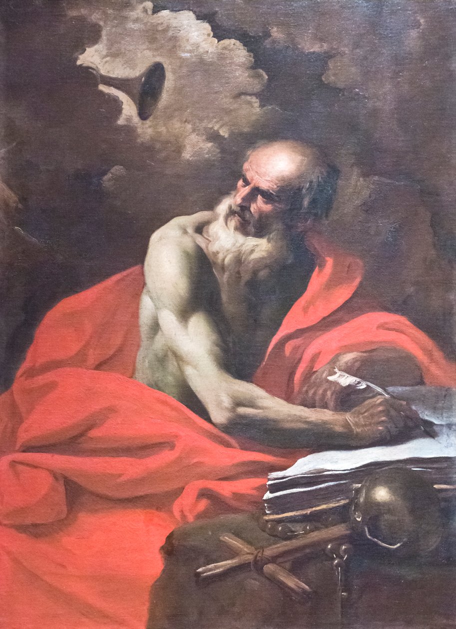 Saint Hieronymus (olja på duk) av Pier Francesco Mola