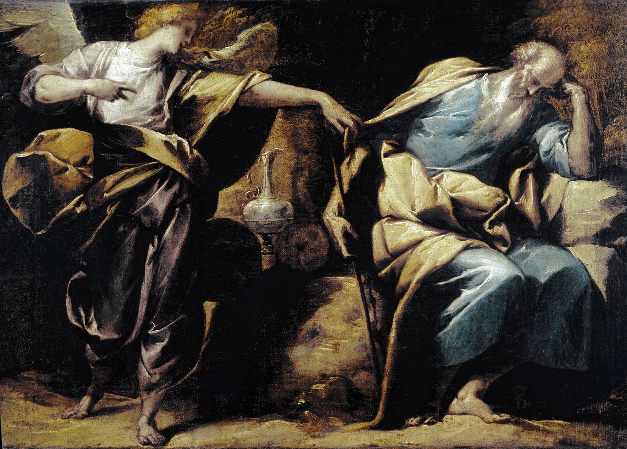 Elias dröm, detalj. (olja på duk av Pier Francesco Morazzone