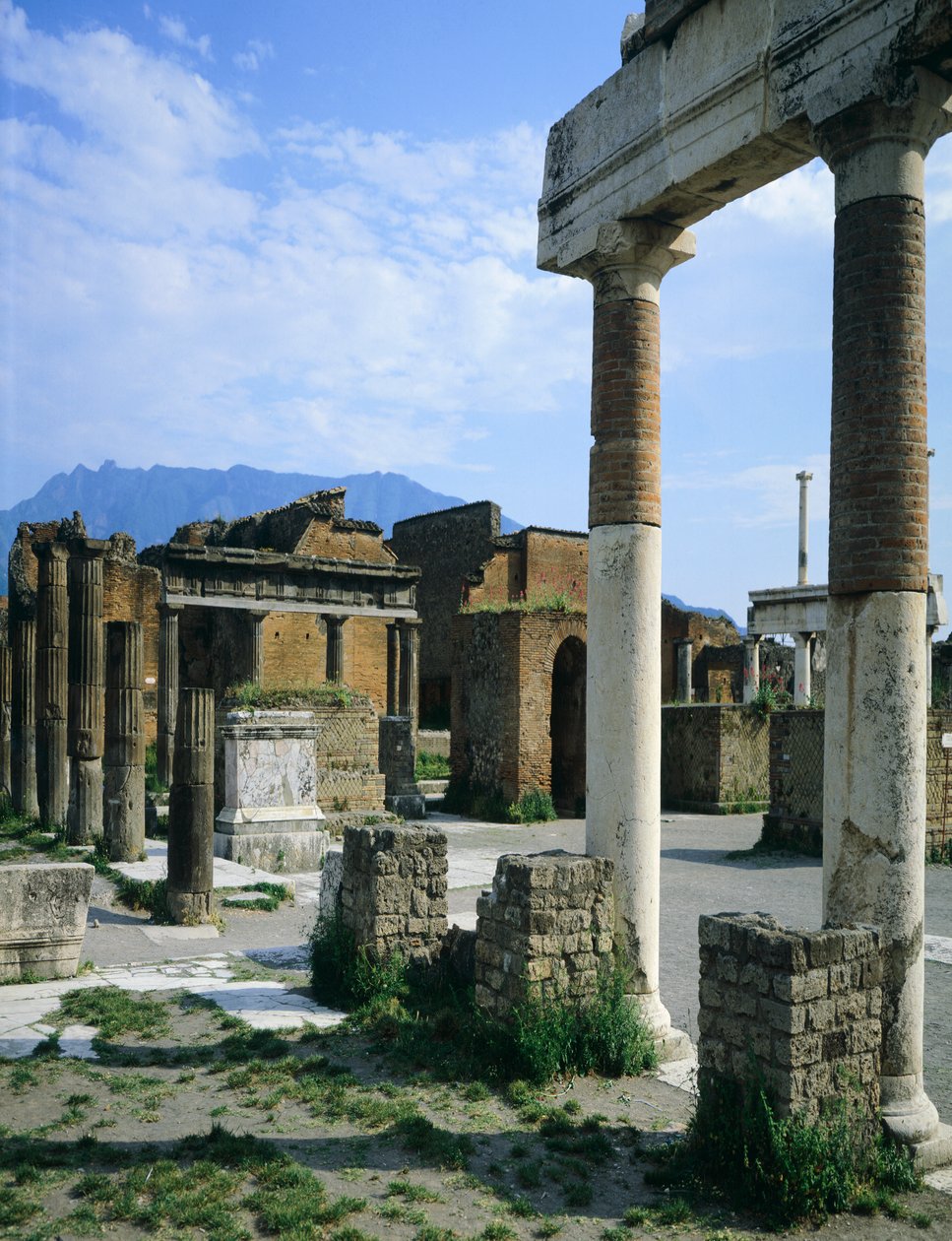 Italien, Kampanien, Pompeji, Forum av Blaise Nicolas Le Sueur