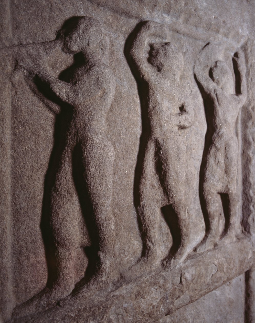 Musiker, detalj från begravningsstele av Pontassieve, Toscana, Italien, etruskisk civilisation, 500-talet f.Kr. av Blaise Nicolas Le Sueur