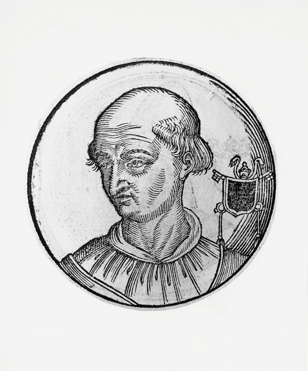 Porträtt av Benedikt VIII (Theophylactus III av Tusculum, cirka 980-1024) av Blaise Nicolas Le Sueur