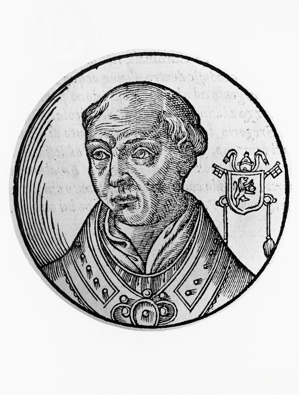 Porträtt av Calixtus II (Guy de Burgundy, cirka 1060-1124) av Blaise Nicolas Le Sueur