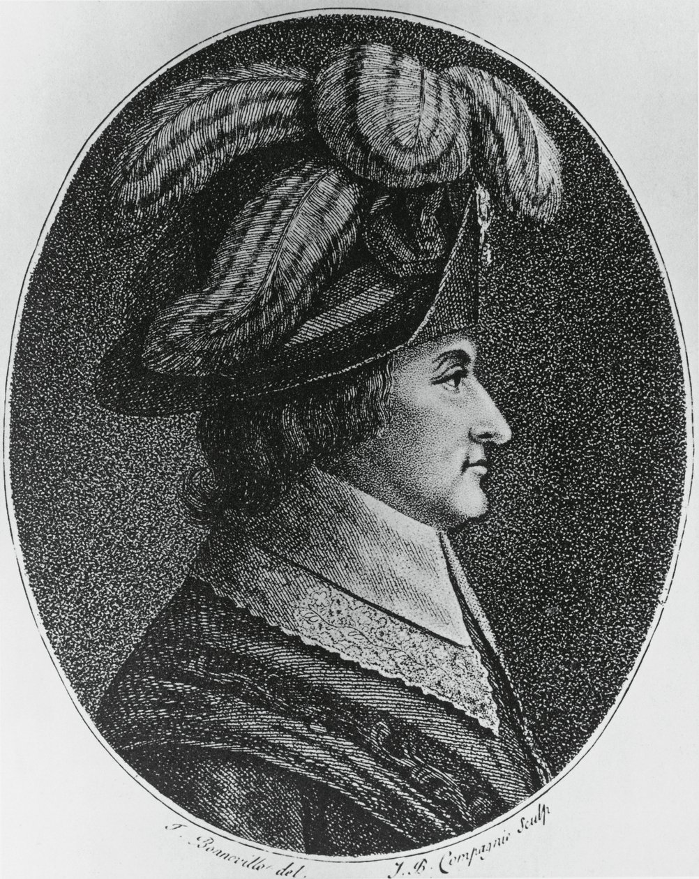 Porträtt av Lazare Nicolas Marguerite, Comte Carnot (1753-1823), fransk general, politiker, ingenjör och matematiker, gravyr av Blaise Nicolas Le Sueur