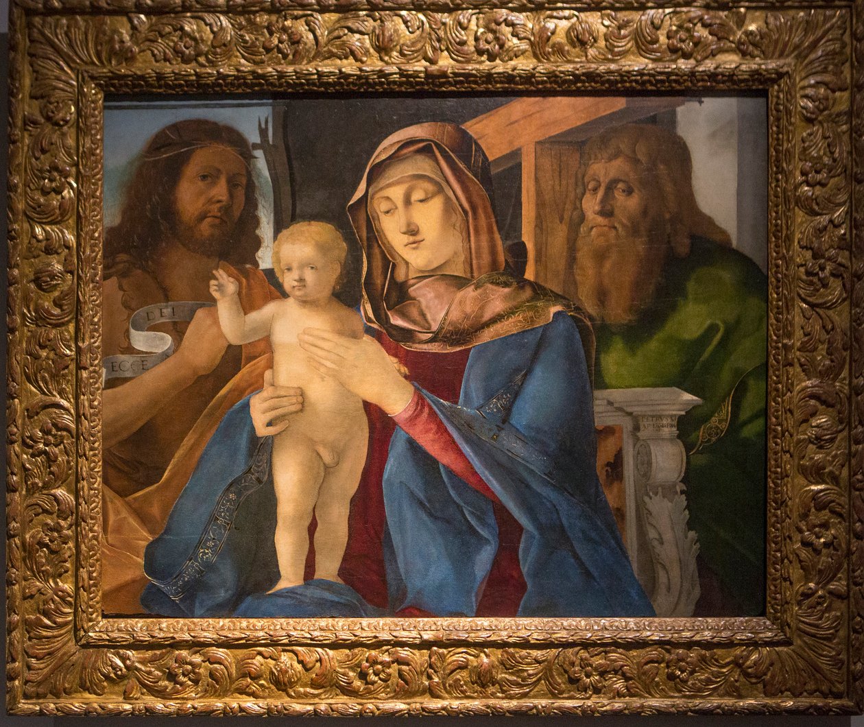 Madonna med barnet och Johannes Döparen och Sankt Andreas av Pier Maria Pennacchi