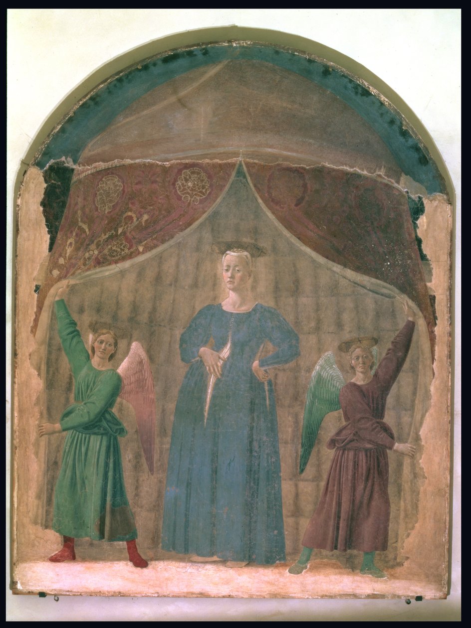 Madonna del Parto, ca 1460 (före restaureringen) (se även 169194) av Piero della Francesca
