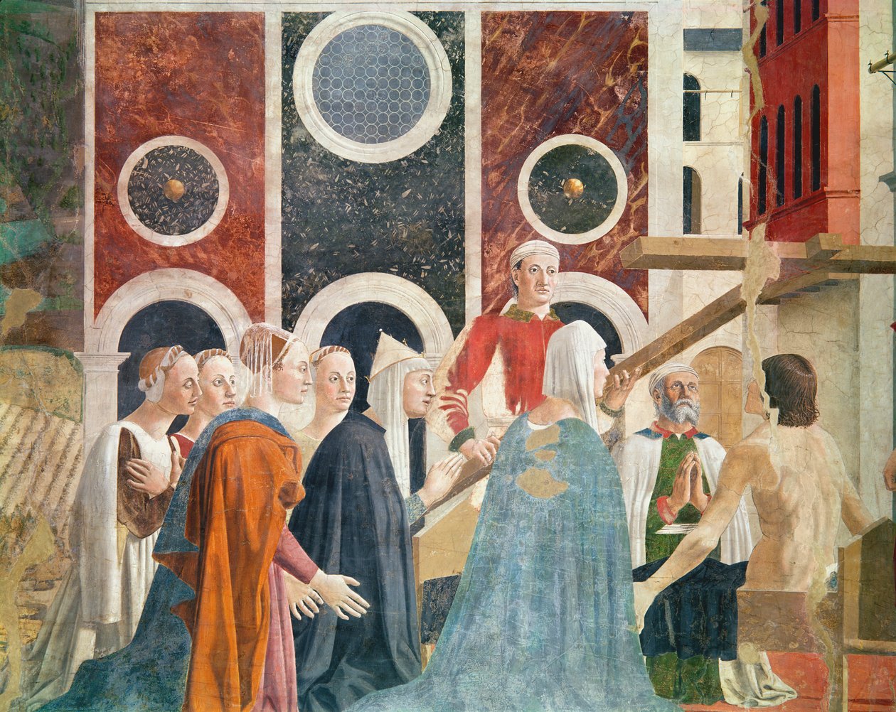 Verifieringen av det sanna korset, avslutat 1464 (detalj) av Piero della Francesca