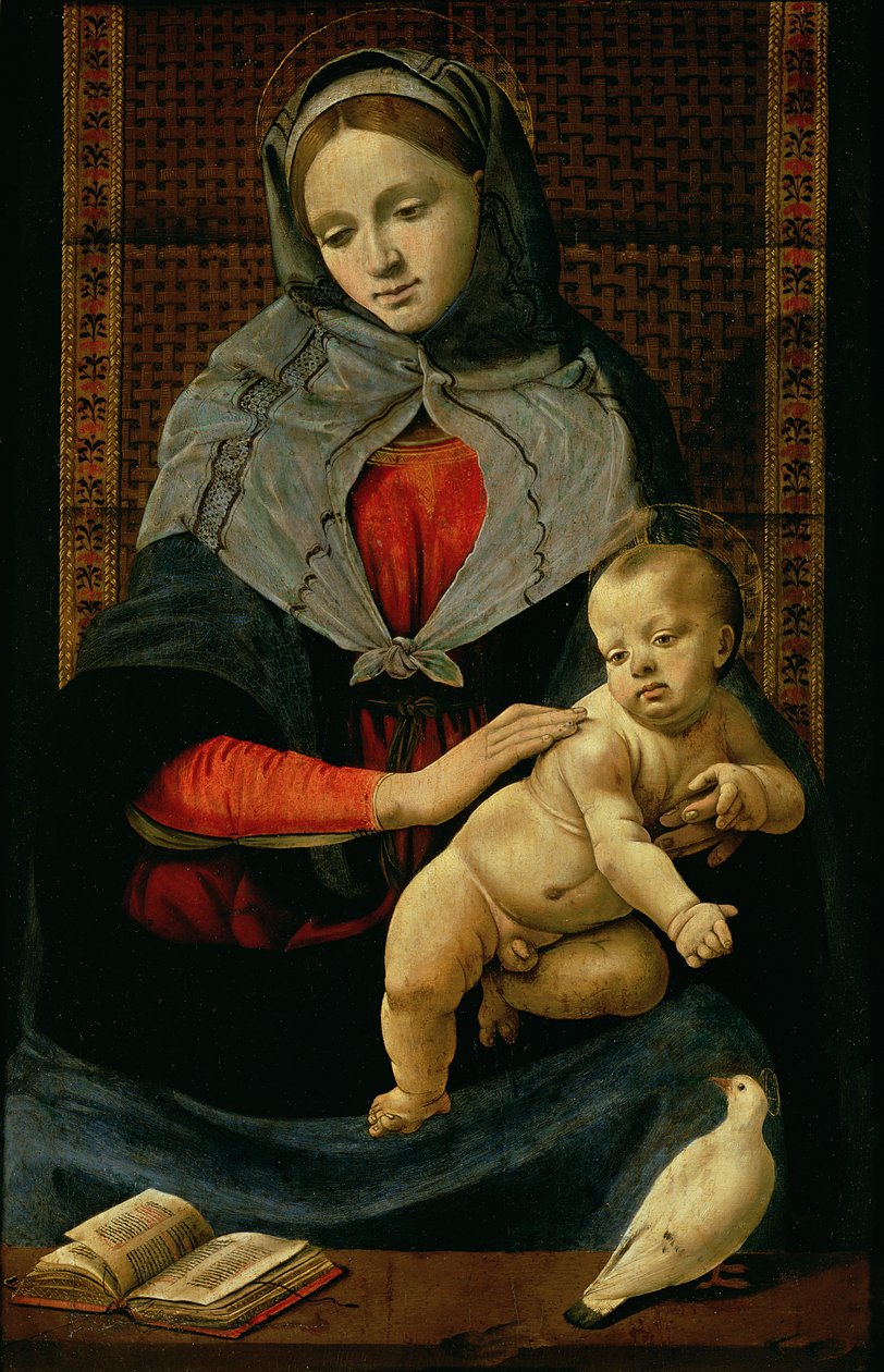Madonna och barn med en duva av Piero di Cosimo