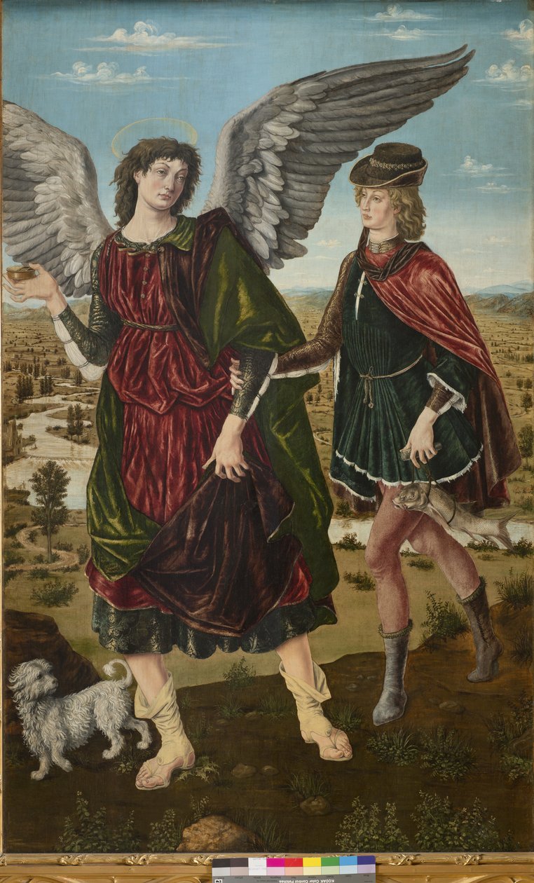 Ärkeängeln Rafael och Tobias, 1465-70 av Piero del Pollaiolo