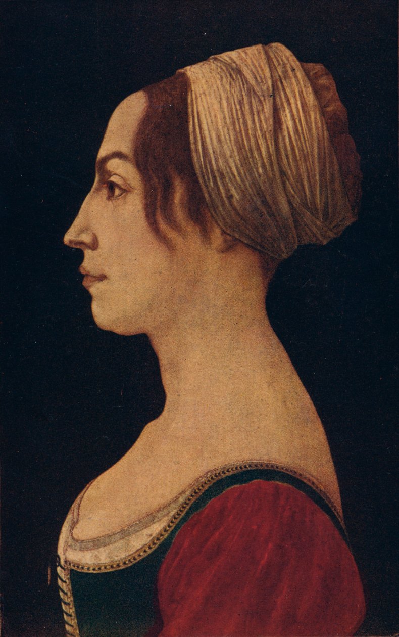 Kvinna i grönt och Crimson, 1400-talet 1906 av Piero del Pollaiolo