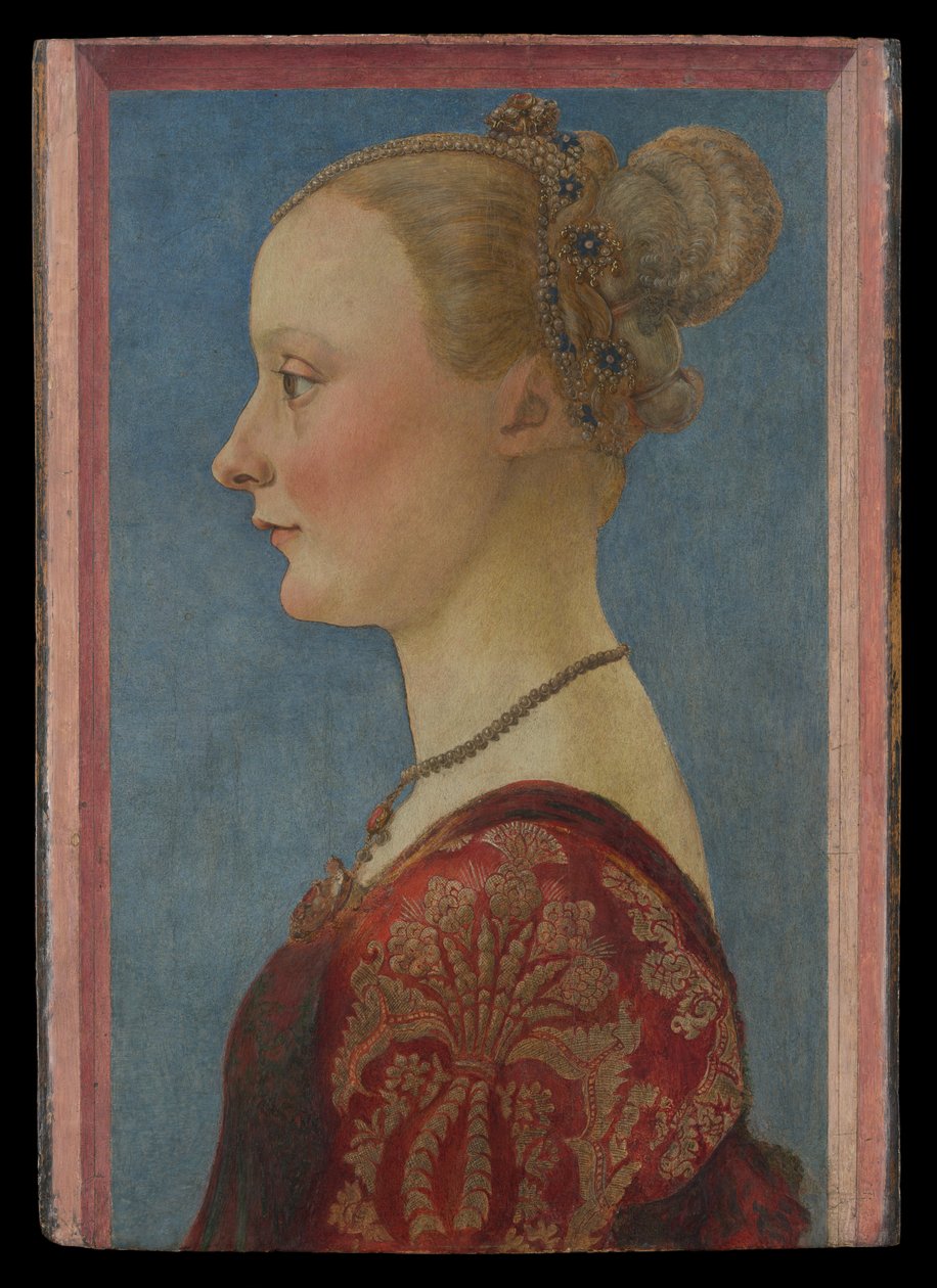 Porträtt av en kvinna, ca 1480 (tempera på trä) av Piero del Pollaiuolo