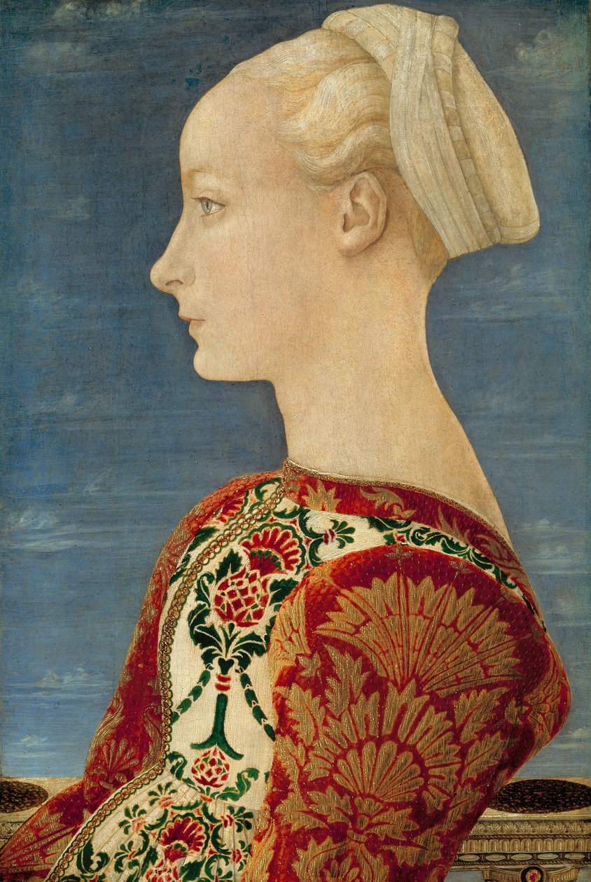 Profilporträtt av en ung dam, ca 1465 (olja på pannå) av Piero del Pollaiuolo