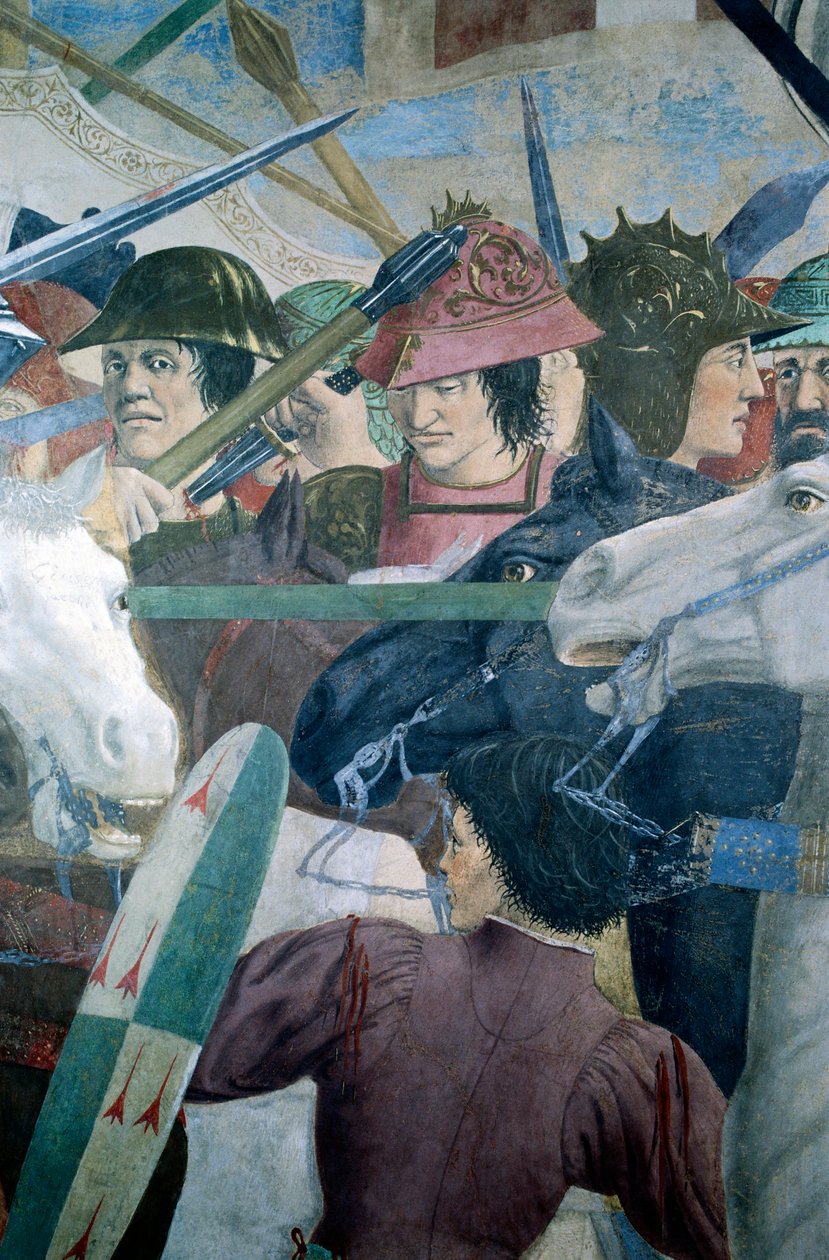 Detalj från Legenden om det sanna korset som visar slaget vid Heraclius I av Bysans mot Chosroes II, av Piero della Francesca av Piero della Francesca