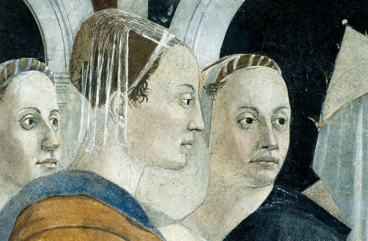 Detalj från The Legend of the True Cross som visar upptäckt och verifiering av True Cross, av Piero della Francesca av Piero della Francesca