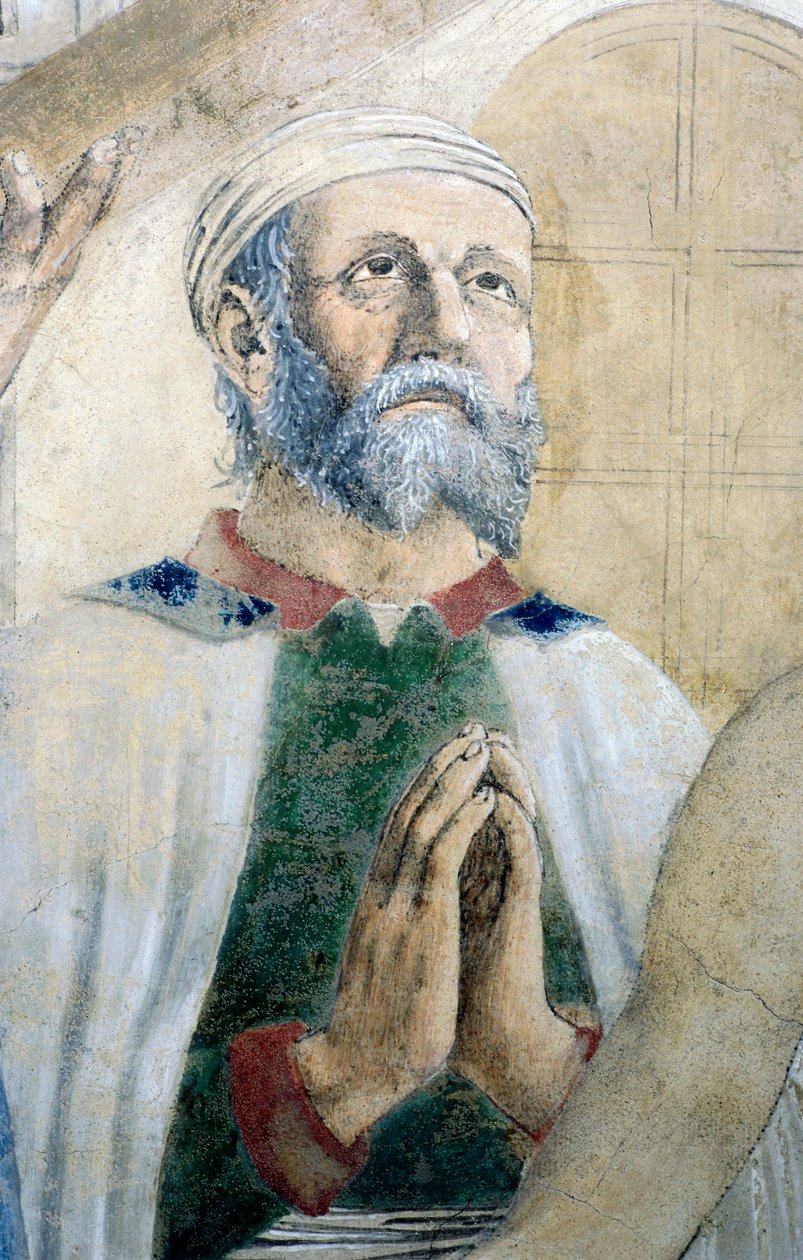 Detalj från The Legend of the True Cross som visar upptäckt och verifiering av True Cross, av Piero della Francesca av Piero della Francesca