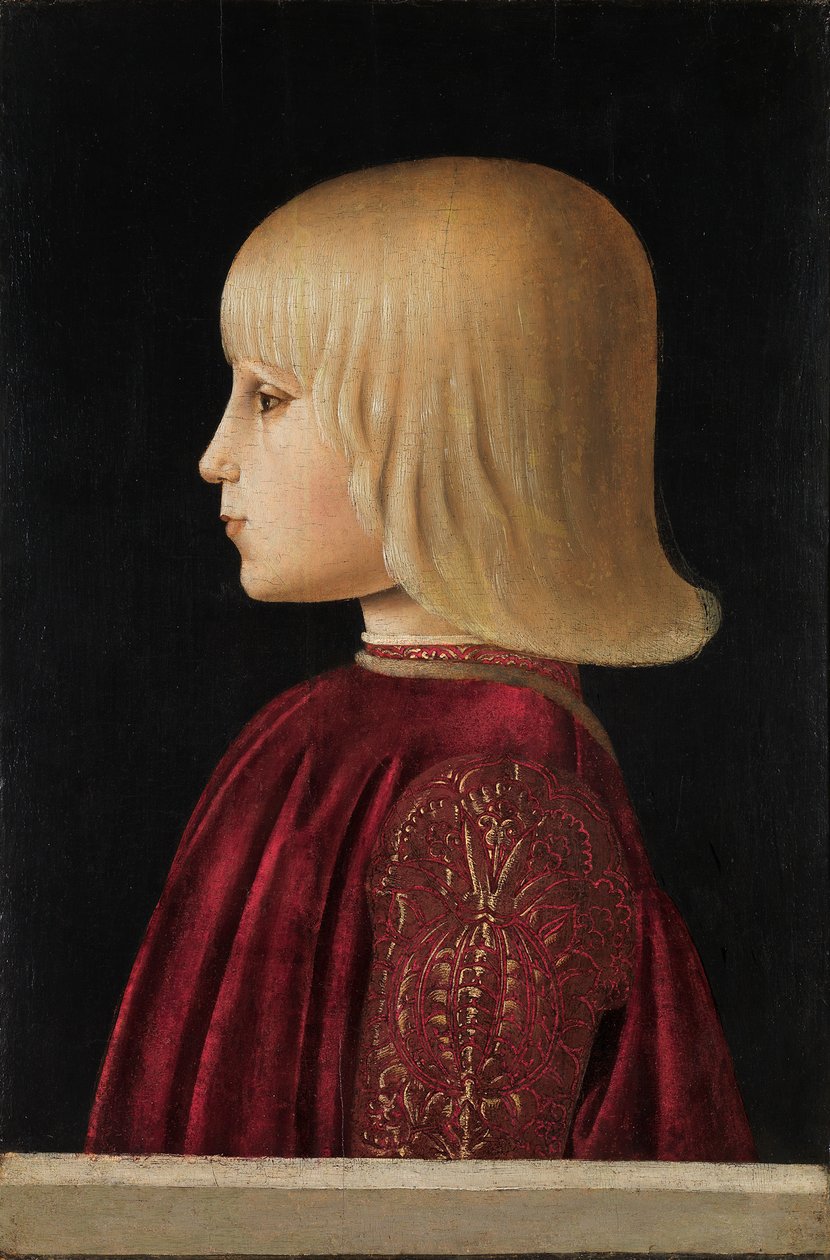 Porträtt av en pojke Guidobaldo Da Montefeltro, ca 1479. av Piero della Francesca
