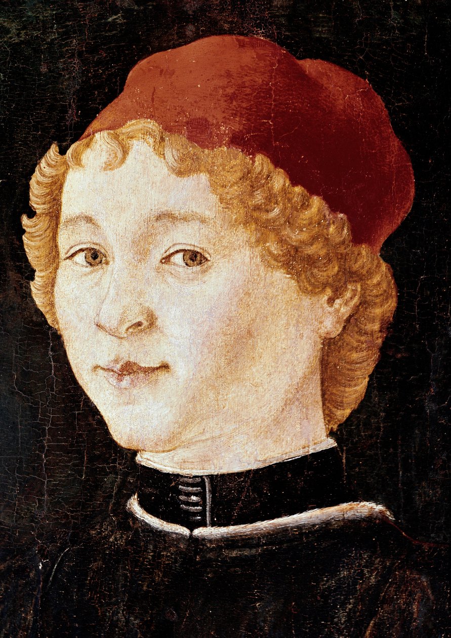 Porträtt av en ung man med en röd hatt Förmodligen Piero della Francesca av Piero della Francesca