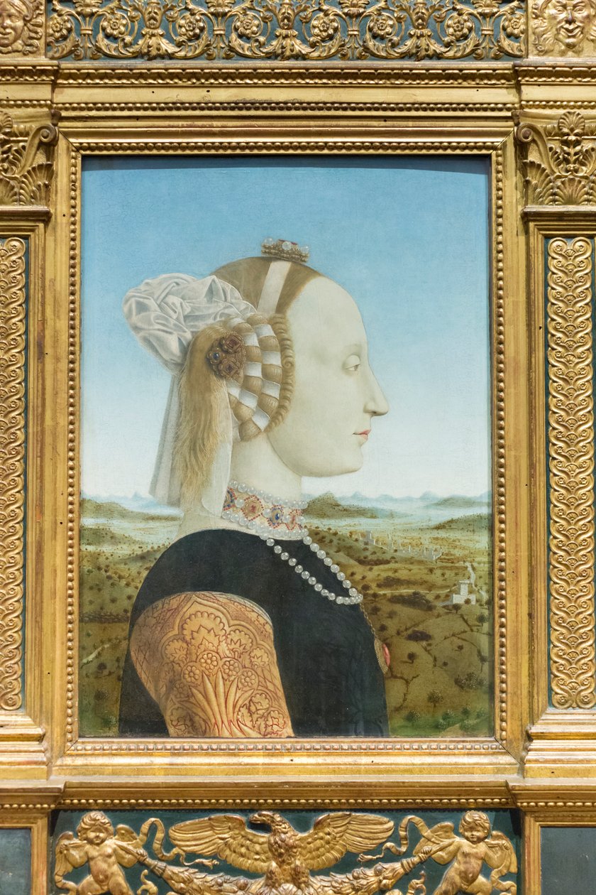 Porträtt av hertiginnan av Urbino, Battista Sforza av Piero della Francesca