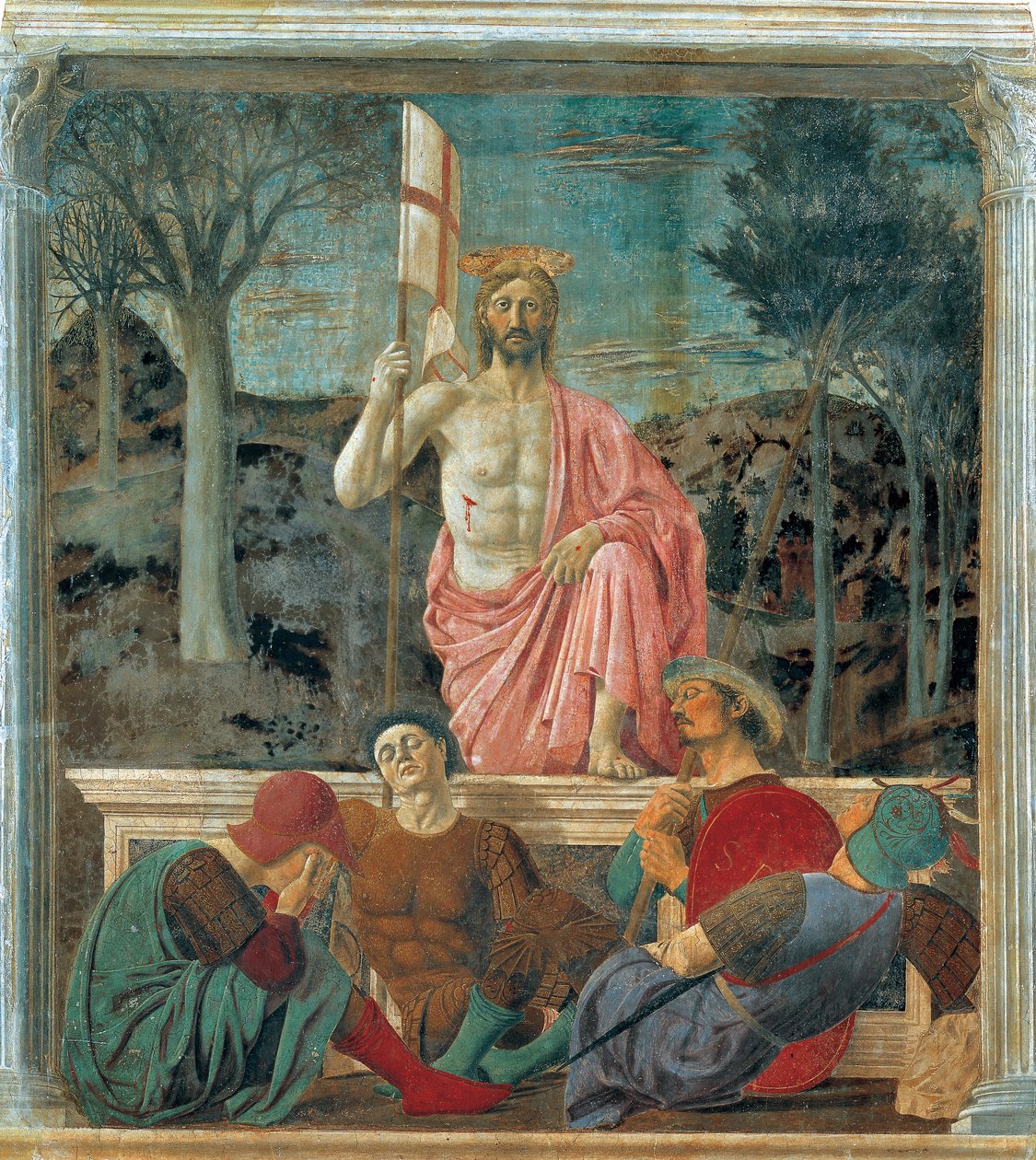 Kristi uppståndelse,1463-65 (fresk) av Piero della Francesca