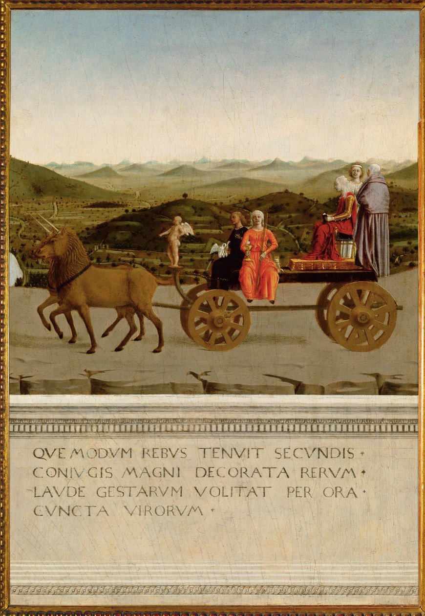 Hertiginnan av Urbinos triumf, Battista Sforza (tempera på trä) av Piero della Francesca