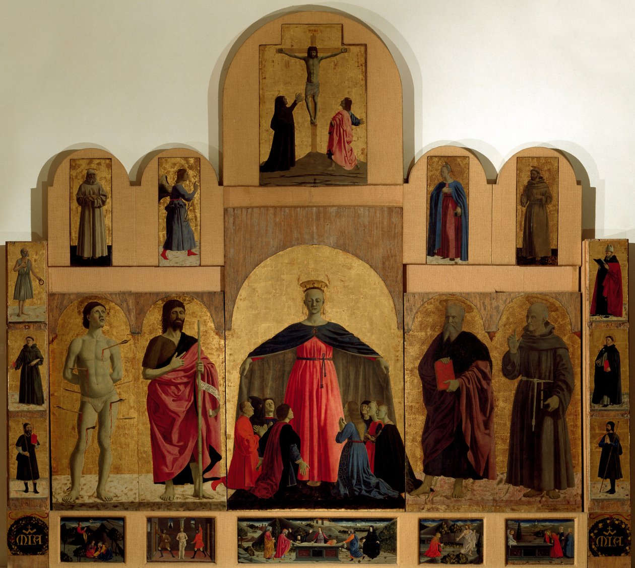 detalj av altartavlan Misericordia av Piero della Francesca