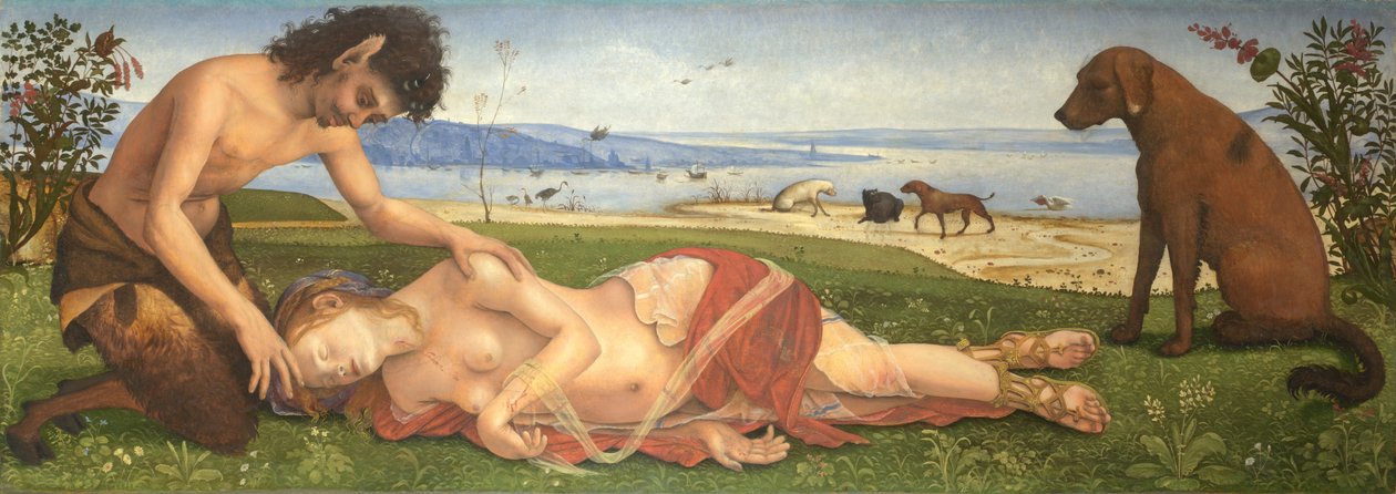 En Satyr som sörjer över en nymf, ca. 1495 av Piero di Cosimo