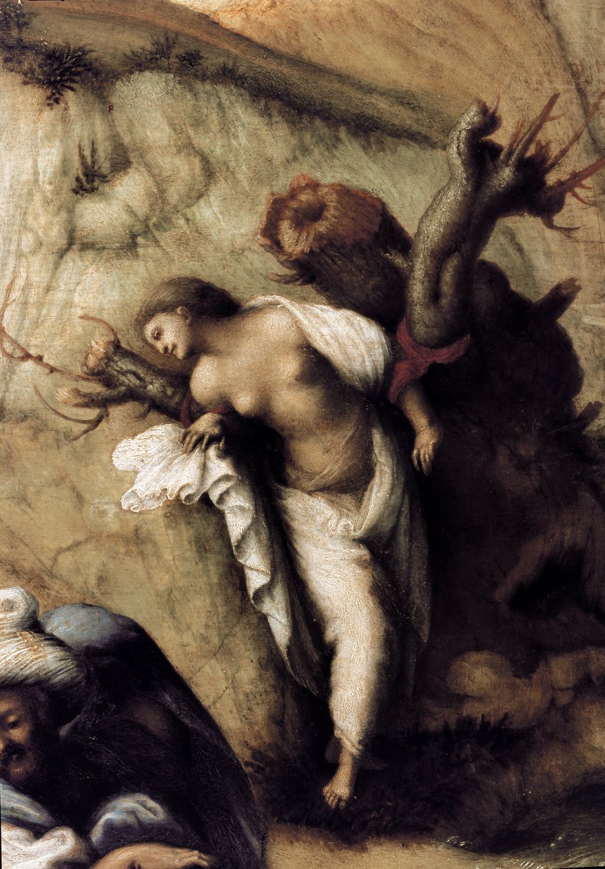 Andromede levererad av Persee, detalj (1510, olja på duk) av Piero di Cosimo