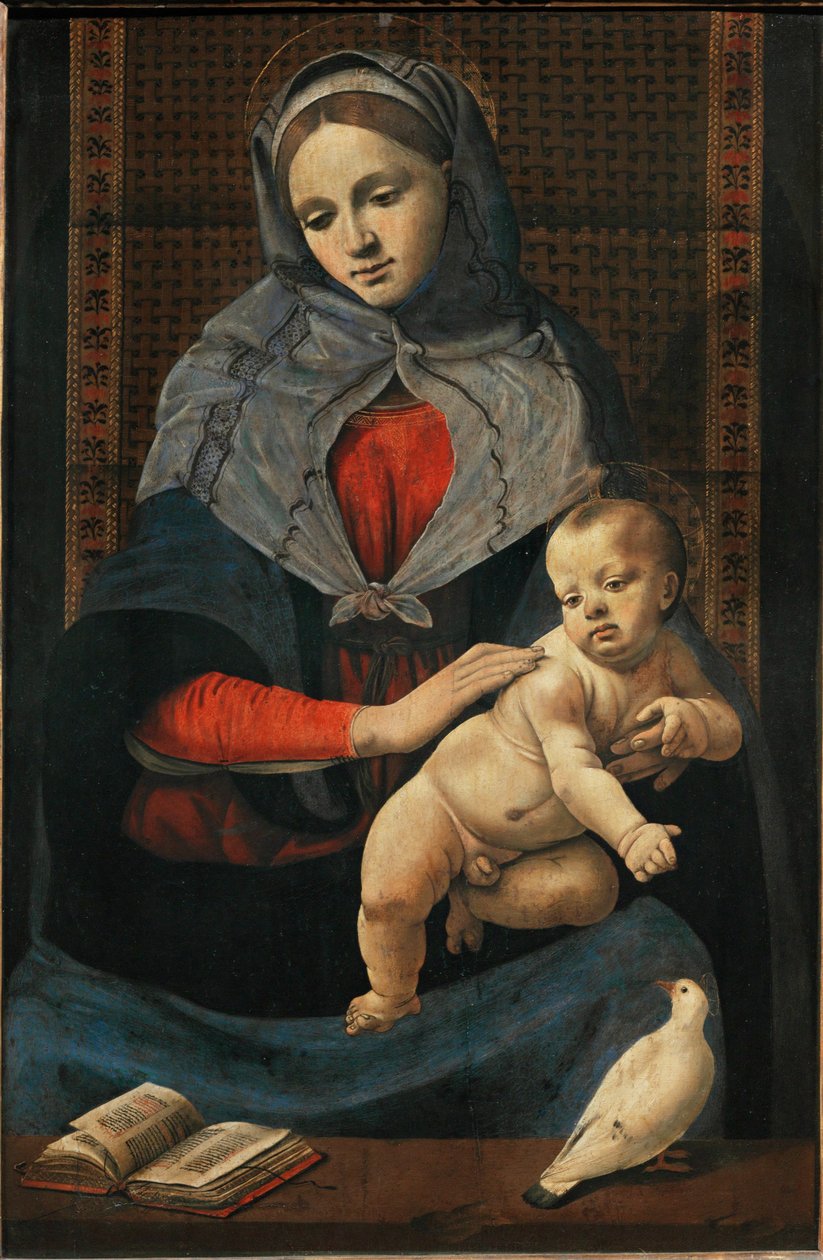 Madonna och barn med en duva ... av Piero di Cosimo