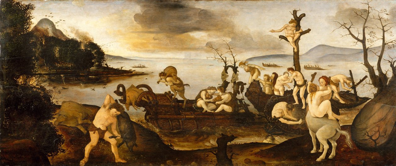The Return from the Hunt, ca 1505-7 (tempera och olja på trä) av Piero di Cosimo