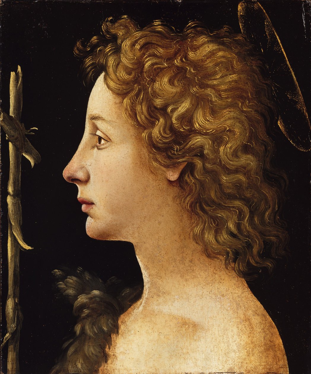Den unge Johannes Döparen (tempera och olja på trä) av Piero di Cosimo