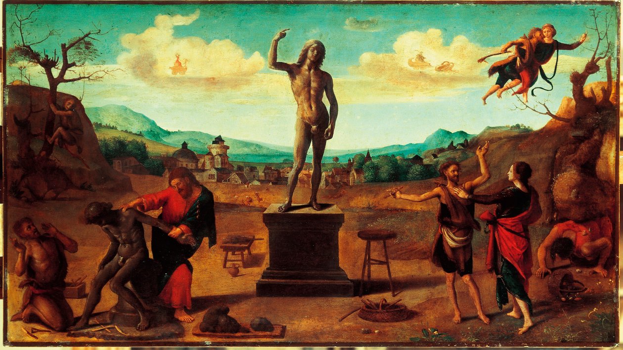 Myten om Prometheus , ca 1515 (målning) av Piero di Cosimo