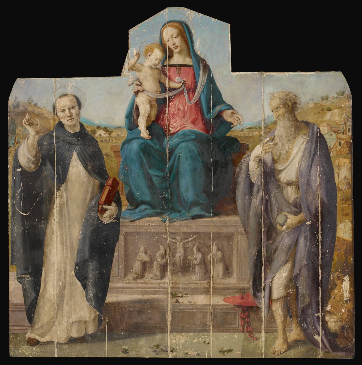 Jungfru och barn med Saints Vincent Ferrer och Jerome av Piero di Cosimo